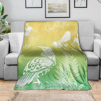 Aotearoa Maori Mahuru Tui With Pikawakawa Blanket Spring Time LT7 - Polynesian Pride