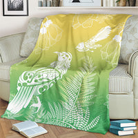 Aotearoa Maori Mahuru Tui With Pikawakawa Blanket Spring Time LT7 - Polynesian Pride