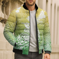 Aotearoa Maori Mahuru Tui With Pikawakawa Bomber Puffer Jacket Spring Time LT7 - Polynesian Pride