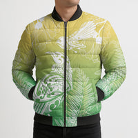Aotearoa Maori Mahuru Tui With Pikawakawa Bomber Puffer Jacket Spring Time LT7 - Polynesian Pride
