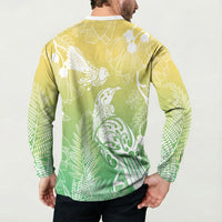 Aotearoa Maori Mahuru Tui With Pikawakawa Button Sweatshirt Spring Time LT7 - Polynesian Pride
