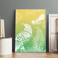 Aotearoa Maori Mahuru Tui With Pikawakawa Canvas Wall Art Spring Time LT7 - Polynesian Pride