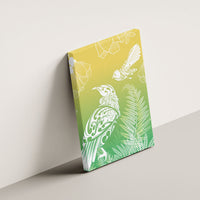 Aotearoa Maori Mahuru Tui With Pikawakawa Canvas Wall Art Spring Time LT7 - Polynesian Pride