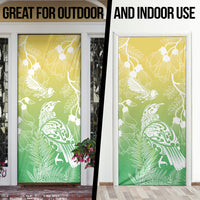 Aotearoa Maori Mahuru Tui With Pikawakawa Door Cover Spring Time LT7 - Polynesian Pride