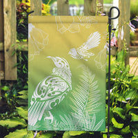 Aotearoa Maori Mahuru Tui With Pikawakawa Garden Flag Spring Time LT7 Garden Flag Green - Polynesian Pride