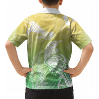 Aotearoa Maori Mahuru Tui With Pikawakawa Kid Hawaiian Shirt Spring Time LT7 - Polynesian Pride