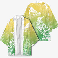 Aotearoa Maori Mahuru Tui With Pikawakawa Kimono Spring Time LT7 - Polynesian Pride