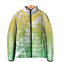 Aotearoa Maori Mahuru Tui With Pikawakawa Padded Jacket Spring Time LT7 - Polynesian Pride