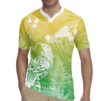 Aotearoa Maori Mahuru Tui With Pikawakawa Rugby Jersey Spring Time LT7 - Polynesian Pride