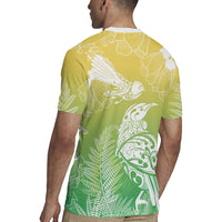 Aotearoa Maori Mahuru Tui With Pikawakawa Rugby Jersey Spring Time LT7 - Polynesian Pride