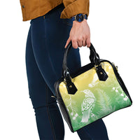 Aotearoa Maori Mahuru Tui With Pikawakawa Shoulder Handbag Spring Time LT7 - Polynesian Pride