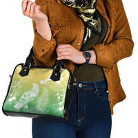 Aotearoa Maori Mahuru Tui With Pikawakawa Shoulder Handbag Spring Time LT7 - Polynesian Pride