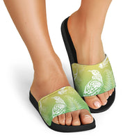 Aotearoa Maori Mahuru Tui With Pikawakawa Slide Sandals Spring Time LT7 - Polynesian Pride