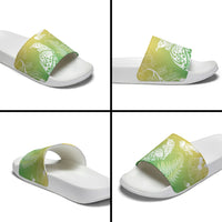 Aotearoa Maori Mahuru Tui With Pikawakawa Slide Sandals Spring Time LT7 - Polynesian Pride