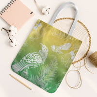 Aotearoa Maori Mahuru Tui With Pikawakawa Tote Bag Spring Time LT7 White Strap One Size Green - Polynesian Pride