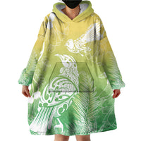Aotearoa Maori Mahuru Tui With Pikawakawa Wearable Blanket Hoodie Spring Time LT7 - Polynesian Pride