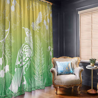 Aotearoa Maori Mahuru Tui With Pikawakawa Window Curtain Spring Time LT7 - Polynesian Pride