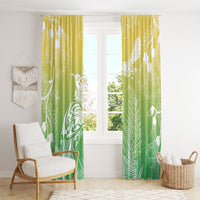 Aotearoa Maori Mahuru Tui With Pikawakawa Window Curtain Spring Time LT7 - Polynesian Pride
