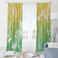 Aotearoa Maori Mahuru Tui With Pikawakawa Window Curtain Spring Time LT7 - Polynesian Pride