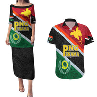 Personalised Penama and Papua New Guinea Day Couples Matching Puletasi Dress and Hawaiian Shirt Emblem Mix Style LT7 Colorful - Polynesian Pride