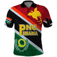 Personalised Penama and Papua New Guinea Day Polo Shirt Emblem Mix Style LT7 Colorful - Polynesian Pride
