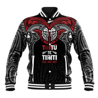 Aotearoa Maori Personalized Baseball Jacket Toitu Te Tiriti Ake! Ake! Ake!