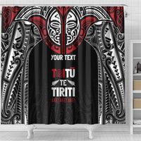 Aotearoa Maori Personalized Shower Curtain Toitu Te Tiriti Ake! Ake! Ake!