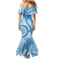 Micronesia FSM Family Matching Mermaid Dress and Hawaiian Shirt Shark and Manta Classic Style