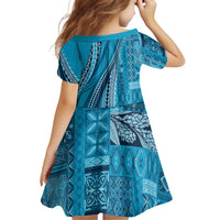 Pasifika Women's Day - Samoa Siapo Malu Tattoo Inspired Family Matching Puletasi and Hawaiian Shirt Turquoise