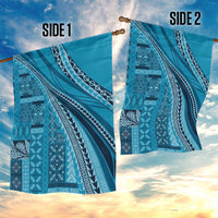 Pasifika Women's Day - Samoa Siapo Malu Tattoo Inspired Garden Flag Turquoise LT7 - Polynesian Pride