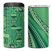 Pasifika Women's Day - Samoa Siapo Malu Tattoo Inspired 4 in 1 Can Cooler Tumbler Jade LT7 One Size: 16 oz Jade - Polynesian Pride