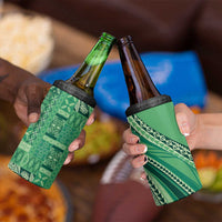 Pasifika Women's Day - Samoa Siapo Malu Tattoo Inspired 4 in 1 Can Cooler Tumbler Jade LT7 - Polynesian Pride