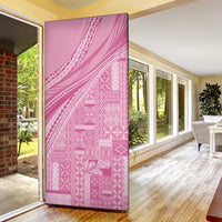 Pasifika Women's Day - Samoa Siapo Malu Tattoo Inspired Door Cover Pink LT7 - Polynesian Pride