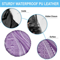 Pasifika Women's Day - Samoa Siapo Malu Tattoo Inspired Spare Tire Cover Lavender