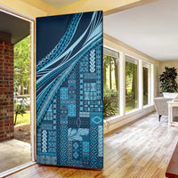 Pasifika Women's Day - Samoa Siapo Malu Tattoo Inspired Door Cover Navy Blue LT7 - Polynesian Pride