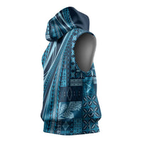 Pasifika Women's Day - Samoa Siapo Malu Tattoo Inspired Sleeveless Hoodie Navy Blue LT7 - Polynesian Pride