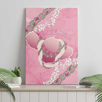 Hawaii Maui Island Flowers Lei Canvas Wall Art Lokelani Rose Pink