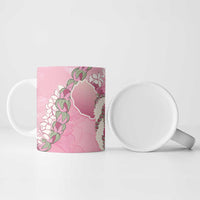 Hawaii Maui Island Flowers Lei Ceramic Mug Lokelani Rose Pink LT7 - Polynesian Pride