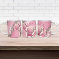 Hawaii Maui Island Flowers Lei Ceramic Mug Lokelani Rose Pink LT7 - Polynesian Pride