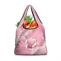 Hawaii Maui Island Flowers Lei Grocery Bag Lokelani Rose Pink