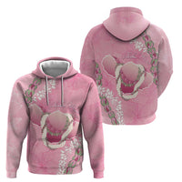 Hawaii Maui Island Flowers Lei Hoodie Lokelani Rose Pink