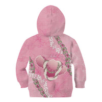 Hawaii Maui Island Flowers Lei Kid Hoodie Lokelani Rose Pink