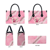 Hawaii Maui Island Flowers Lei Leather Bag Lokelani Rose Pink