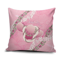 Hawaii Maui Island Flowers Lei Pillow Cover Lokelani Rose Pink
