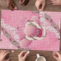 Hawaii Maui Island Flowers Lei Puzzle Lokelani Rose Pink