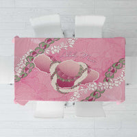 Hawaii Maui Island Flowers Lei Tablecloth Lokelani Rose Pink