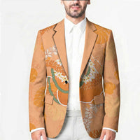 Hawaii Lanai Island Flowers Lei Blazer Orange Kaunaoa Mix Maile LT7 - Polynesian Pride