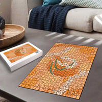 Hawaii Lanai Island Flowers Lei Puzzle Orange Kaunaoa Mix Maile