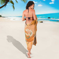 Hawaii Lanai Island Flowers Lei Sarong Orange Kaunaoa Mix Maile