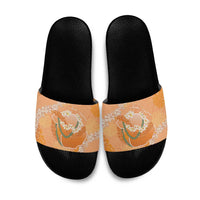 Hawaii Lanai Island Flowers Lei Slide Sandals Orange Kaunaoa Mix Maile LT7 Orange - Polynesian Pride